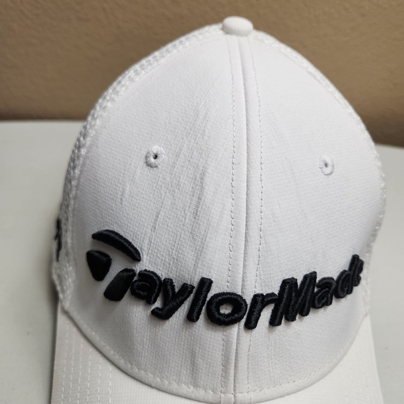TaylorMade Mens Performance Cage Golf Hat in White-Size L - Picture 3 of 10